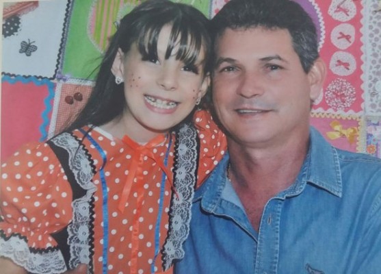 Reginaldo Coelho da Silva aniversariante do dia 29, ao lado da filha Maria Clara P. Silva