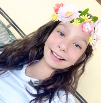 Ana Laura Costa Egéa, completa 13 anos nesta quarta 5. Filha de Fabiana Terra Costa e Marcus Vinicius Egéa 