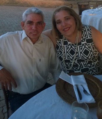 Clarice Ramos, aniversariou no dia 18, ao lado do esposo Manoel Ca