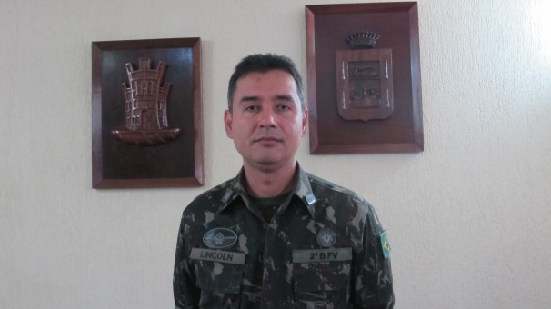 Comandante do 2° Batalhão Ferroviário, coronel Fábio Lincoln Lemos Lobo