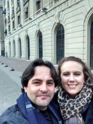 Ney Fernandes Cardoso aniversariante do dia 14, ao lado a esposa Renata