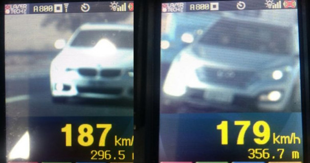 Abusos de velocidade flagrados na rodovia ** PRF 