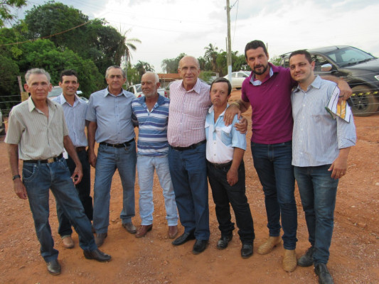 Vereador Cláudio Coelho, secretário de Governo Rafael Guedes e prefeito Marcos Coelho 