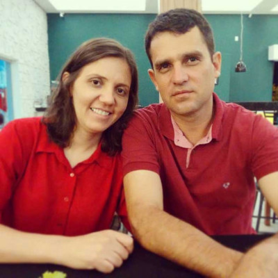 Eva Irene de Oliveira Lemos, ao lado do esposo Rebert Lemos – 6 de novembro 