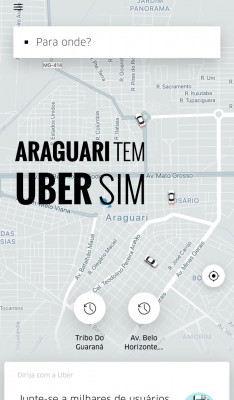 Que o aplicativo Uber começou a operar em Araguari há algum tempo, muitas pessoas sabem, mas que o mesmo agora tem vários carros disponíveis na cidade, isso sim é novidade! Para muitos, comemoração! O preço no município é até 50% mais barato do que táxis e tem disponibilidade de pagamento no cartão pelo próprio aplicativo. #AraguariTemUberSim