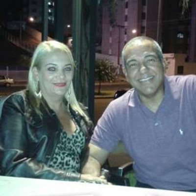 Terezinha Rosa Borges Pastor aniversariante do dia 13 ao lado do esposo e aniversariante do dia 12, Sandoval Franco Ferreira 