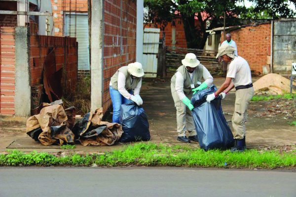 Agentes fazem limpeza de terrenos