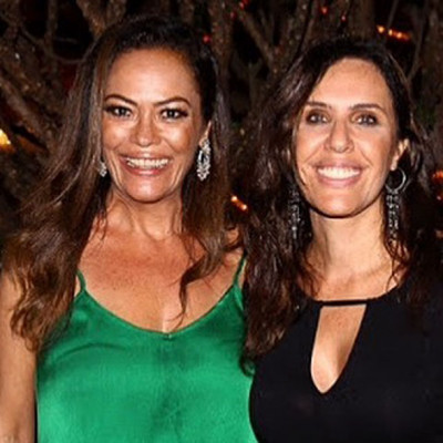 A energética Kátíssima Kehdy com a toda linda Viviane Nader “tropicalhando” no Racho Oliveira