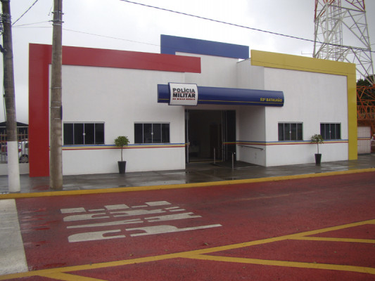 Sede do Batalhão de Polícia Militar está localizada na avenida Santos Dumont, ao lado da 3ª Companhia do Corpo de Bombeiros