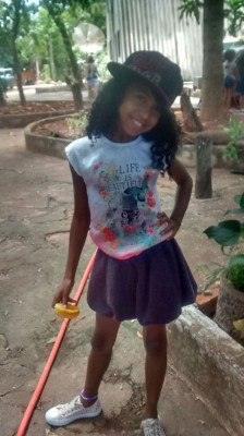 Giovanna Gabriela Clímaco Pires, aniversariante do dia 8. Filha de Haryne Fernandes Clímaco e Marcos Antônio Marques da Silva 