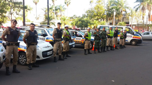 Efetivo da PM iniciou os trabalhos por volta das 16h