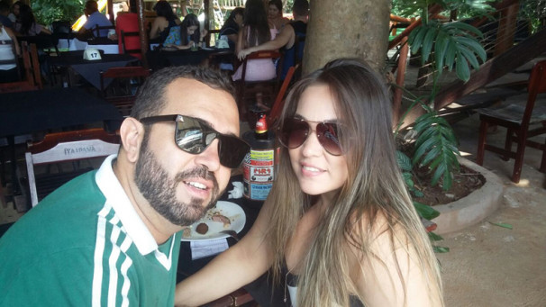 Cristina Martins, que comemora idade nova hoje, ao lado do Daniel Ferreira (Centro Esportivo Bate Bola)