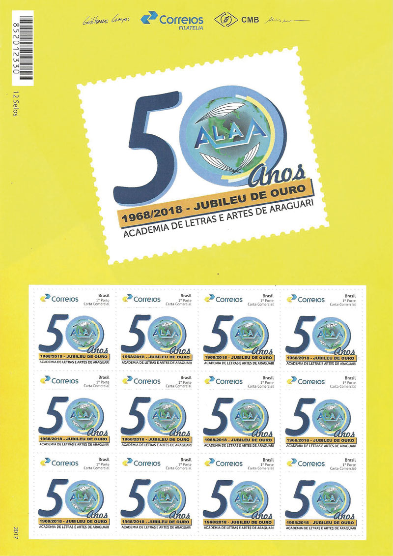Academia de Letras e Artes de Araguari – ALAA-  comemora o seu jubileu de ouro – 1968/2018