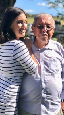 Joaquim Floriano Filho aniversariante do dia 30/08 com a bisneta Paloma 