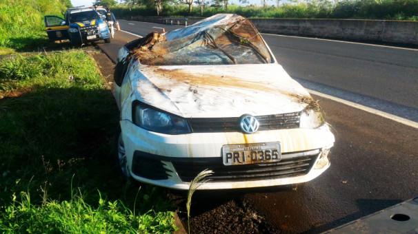 Veículos envolvidos em acidentes no fim de semana ** Divulgação