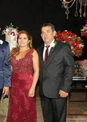 Carlos Alberto da Costa aniversariante do dia 13 com a esposa Maria Aparecida Sousa Costa aniversariante do dia 15  