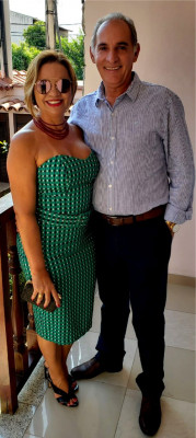 Tubertino de Sena Pereira aniversariante do dia 11 com sua esposa Creusmar 
