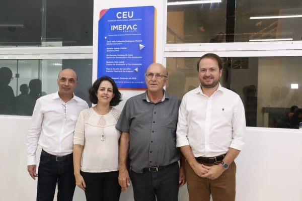 Solenidade contou com breve fala do prefeito Marcos Coelho de Carvalho (MDB) **Divulgação Imepac