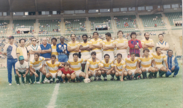 As duas seleções juntas numa foto histórica