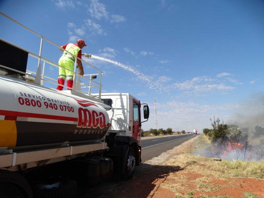 Em 2018, de maio a setembro foram registrados 472 atendimentos a ocorrências de incêndios na rodovia ** MGO Rodovias 