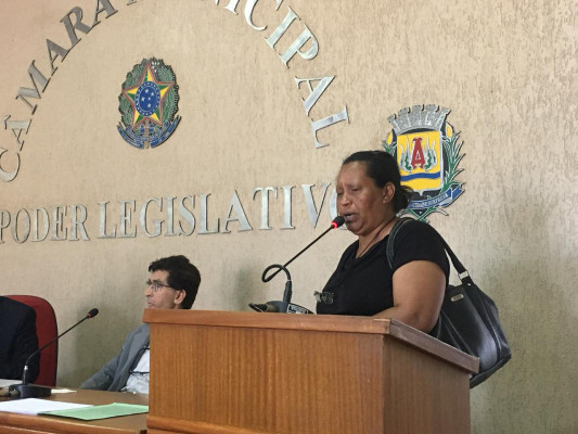 Servidores fizeram manifesto durante sessão