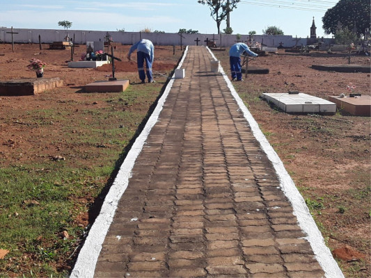 Cemitérios dos distritos também se preparam para o feriado