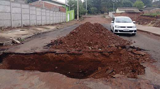 O volume de água deve ser canalizado para evitar problemas