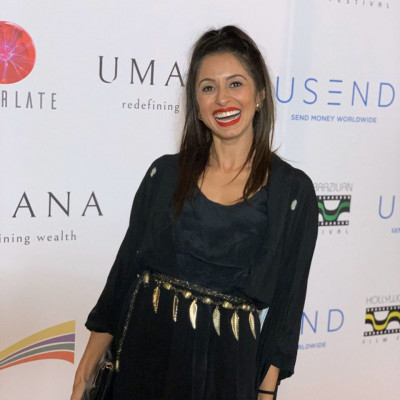 Aline Nader durante o Brazilian Film Festival (HBRFest), festival de cinema brasileiro em Hollywood realizado no Skirball Cultural Center em Los Angeles