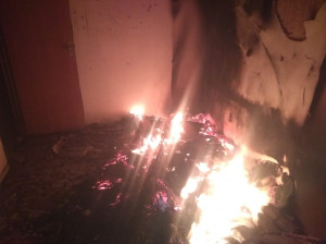 Incêndio registrado na madrugada de anteontem