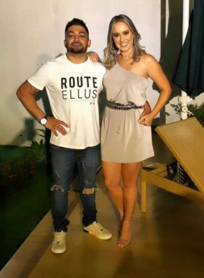 Rayane Rodrigues aniversariante do dia 5, ao lado do seu namorado Márcio Tigrila