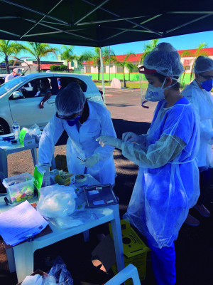 A ação de testagem aconteceu durante toda a semana no Hospital Municipal
