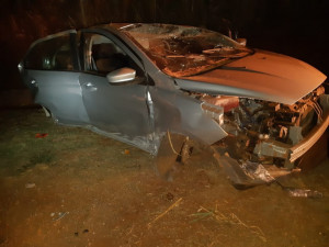 Veículo envolvido em acidente no fim de semana