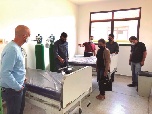 Vereadores também estiveram no Hospital de Campanha para verificar a obra