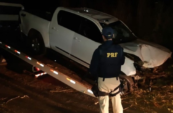 Veículo capotou durante perseguição policial