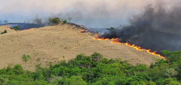 Incêndio atingiu propriedades rurais na região do Pão de Queijo