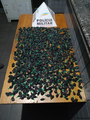 Foram apreendidos 840 papelotes de cocaína que, conforme relatos do suspeito, seriam comercializados pelo valor de R$20,00 cada