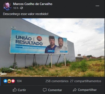 Publicação do prefeito gerou intensos debates na rede social. 
