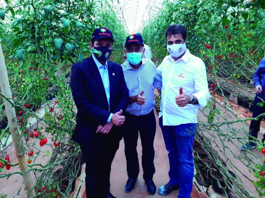 Governador do Acre e prefeito eleito em Rio Branco visitam empresa Trebeschi Tomates em Araguari.